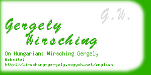 gergely wirsching business card